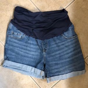 Maternity jean shorts